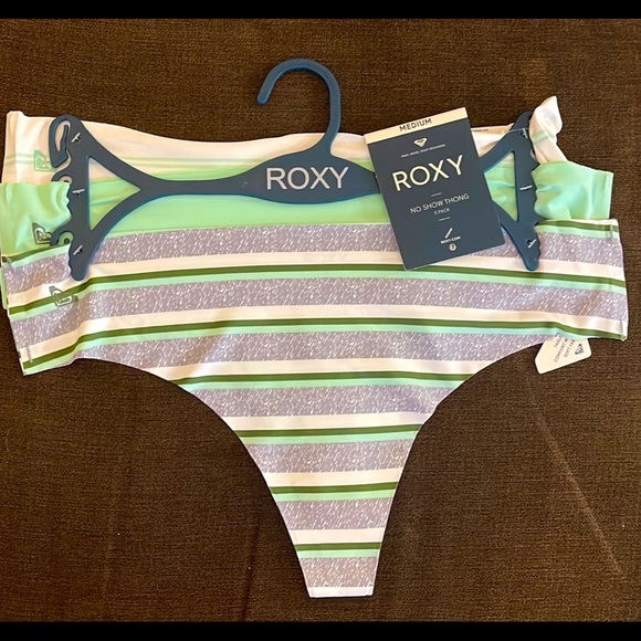 Women’s New Roxy quicksilver surf thong underwear set panties size MEDIUM - Picture 1 of 3